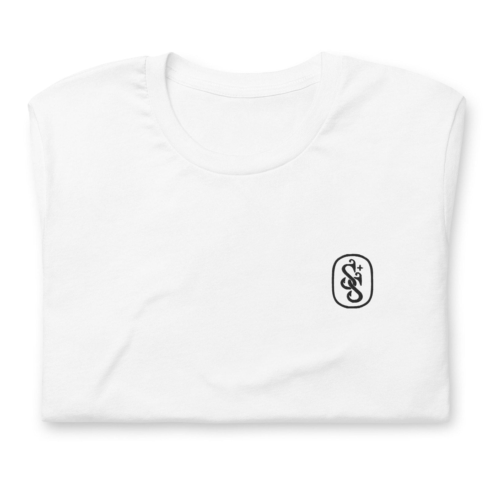 Black Embroidery Signet Tee